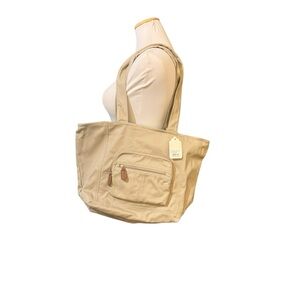 NWT Canvas Cream Colored Tote Bag